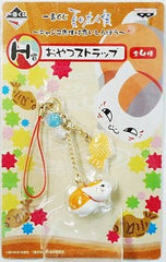 Nyanko-sensei Taiyaki Natsume's Book of Friends Ichiban Kuji Nyanko-Sensei ha Kuishinbou Snack Strap Prize H Key Chain [USED]