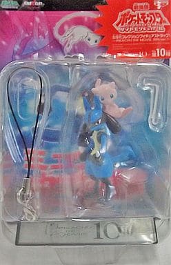 Mew Lucario Pokemon Diamond and Pearl Collection Figure Strap with Pedestal 01 Pikachu The Movie 10th Ver. Key Chain [USED]