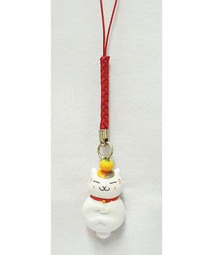 Mikan & Nyanko-sensei Natsume's Book of Friends Nyanko-sensei Tsurezure Netsuke Strap Key Chain [USED]