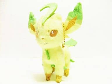 Leafeon Pokemon Best Wishes I Love Eevee Plush Toy that Can Be Attached To Bag 01 Mascot [USED]