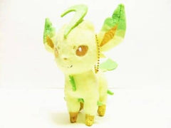 Leafeon Pokemon Best Wishes I Love Eevee Plush Toy that Can Be Attached To Bag 01 Mascot [USED]