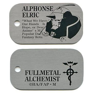 Alphonse Elric Fullmetal Alchemist Tag Plate Animate Fullmetal Alchemist Fair Limited Key Chain [USED]