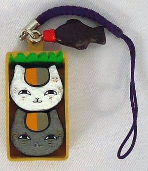 Nyanko-sensei Temiyage Sushi Natsume's Book of Friends Nonbee Yokocho Strap Key Chain [USED]