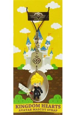 Cloud Advent Children Ver. Kingdom Hearts Avatar Mascot Strap Vol.3 Key Chain [USED]