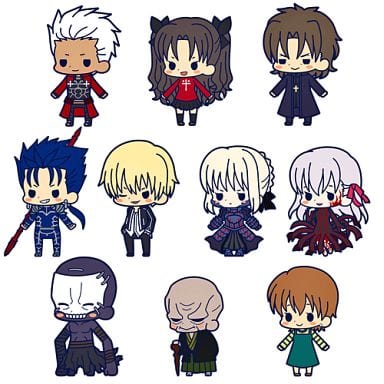Archer, etc. Fate/stay night Chapter2 Rubber Strap Collection All 10 Types Set Key Chain [USED]