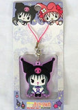 Kuromi Homura My Melody & Puella Magi Madoka Magica Rubber Charm Key Chain [USED]