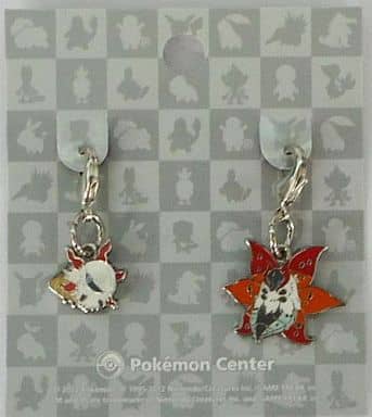 Larvesta Volcarona Pokemon National Pokedex Metal Charm Pokemon Center Limited Set of 2 Charm [USED]