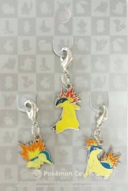 Cyndaquil Quilava Typhlosion Pokemon National Pokedex Metal Charm Pokemon Center Limited Set of 3 Charm [USED]