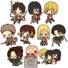 Levi, etc. Attack on Titan Rubber Strap Collection All 10 Types Set Key Chain [USED]