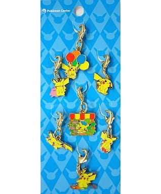 Pikachu Pokemon Metal Charm Pokemon Center Limited Set of 7 Charm [USED]