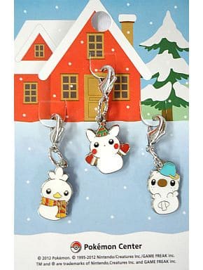Pikachu Torchic Oshawott Pokemon Original Poke Daruma Metal Charm Pokemon Center Limited Set of 3 Charm [USED]
