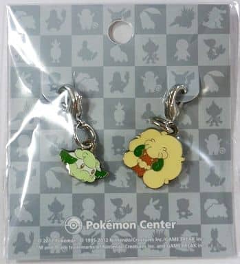 Cottonee Whimsicott Pokemon National Pokedex Metal Charm Pokemon Center Limited Set of 2 Charm [USED]