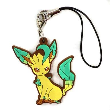 Leafeon Pokemon: Black & White & Eevee and Friends Rubber Strap Collection Theater Limited Key Chain [USED]