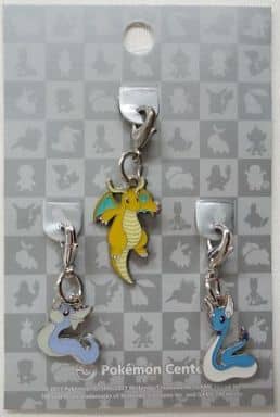 Dratini Dragonair Dragonite Pokemon National Pokedex Metal Charm Pokemon Center Limited Set of 3 Charm [USED]
