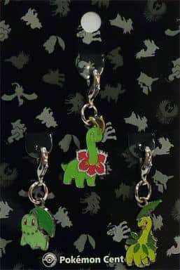 Chikorita Bayleef Meganium Pokemon Johto Pokedex Metal Charm Pokemon Center Limited Set of 3 Charm [USED]