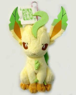 Leafeon Pokemon I Love Eevee Plush Toy That Can Be Attached to a Bag with A Playing Card Motif. 1 Plush Toys [USED]