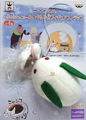 Nyanko-sensei Snow Rabbit Natsume's Book of Friends Nyanko News Yuki no Hi Hokkori Figure Strap with Plush Toy Mascot [USED]