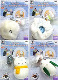 Nyanko-sensei, etc. Natsume's Book of Friends Nyanko News Yuki no Hi Hokkori Figure Strap with Plush Toy All 4 Types Set Mascot [USED]