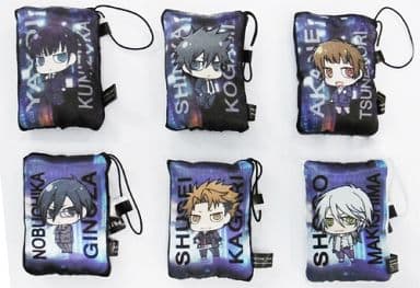 Shinya Kougami, etc. Psycho-Pass Chimi Chara Mini Cushion All 6 Types Set Key Chain [USED]