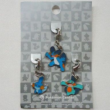 Mudkip Marshtomp Swampert Pokemon National Pokedex Metal Charm Pokemon Center Limited Set of 3 Charm [USED]