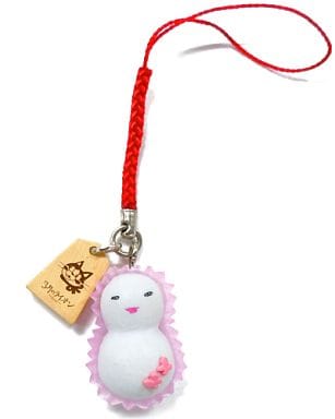 Fukufuku Daruma March Comes in like a Lion Mikazukido Japanese Sweets Strap Key Chain [USED]