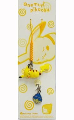Pikachu Sleeping Pokemon Strap with Figure Pokemon Center Limited Key Chain [USED]
