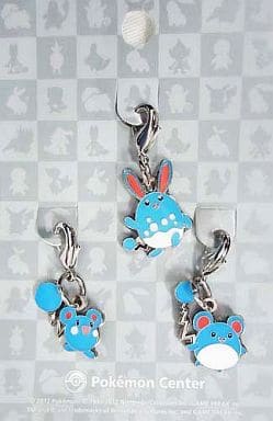 Azurill Marill Azumarill Pokemon National Pokedex Metal Charm Pokemon Center Limited Set of 3 Charm [USED]