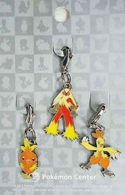 Torchic Combusken Blaziken Pokemon National Pokedex Metal Charm Pokemon Center Limited Set of 3 Charm [USED]
