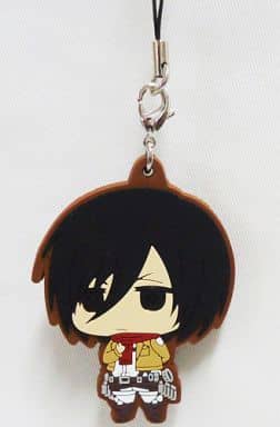Mikasa Ackerman Attack on Titan Ichiban Kuji Wings of Freedom Chimi Chara Rubber Charm Prize H Key Chain [USED]