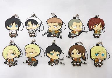 Ellen Yeager, etc. Attack on Titan Rubber Strap Collection All 10 Types Set Key Chain [USED]