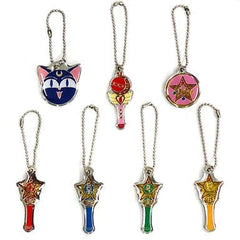 Cutie Moon Rod, etc. Sailor Moon R Makeup Plate All 7 Types Set Key Chain [USED]