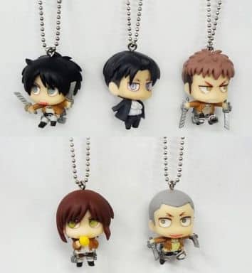 Sasha Blouse, etc. Attack on Titan Chimi Chara Mascot 2 All 5 Types Set Mascot [USED]