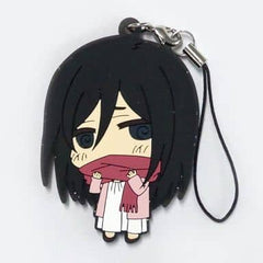 Mikasa Ackerman Childhood Ver. Attack on Titan Trading Rubber Strap Key Chain [USED]