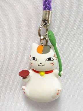 Nyanko-sensei Peshi Peshi Natsume's Book of Friends Nyanko-sensei Tsurezure Netsuke Strap Part4 Key Chain [USED]