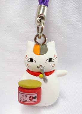 Nyanko-sensei I Also Like Jam Natsume's Book of Friends Nyanko-sensei Tsurezure Netsuke Strap Part4 Key Chain [USED]