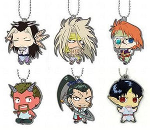 Yomi, etc. Yu Yu Hakusho Rubber Mascot Vol.7 All 6 Types Set Key Chain [USED]