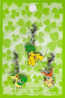 Pikachu Snivy Victini Pokemon Metal Charm Pokemon Center Tohoku Limited Set of 3 Charm [USED]