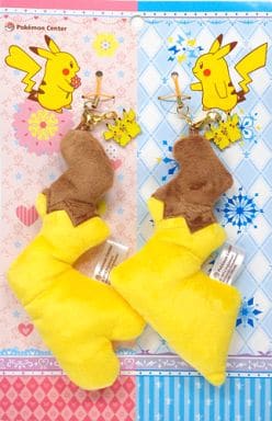 Pair Pikachu Pokemon Shippo Strap Set Pokemon Center Limited Key Chain [USED]
