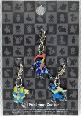 Froakie Frogadier Greninja Pokemon National Pokedex Metal Charm Pokemon Center Limited Set of 3 Charm [USED]