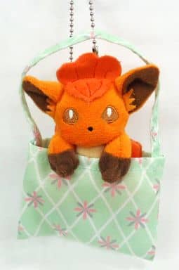 Vulpix Pokemon Pyokkori Mascot Pokemon Center Limited Key Chain [USED]