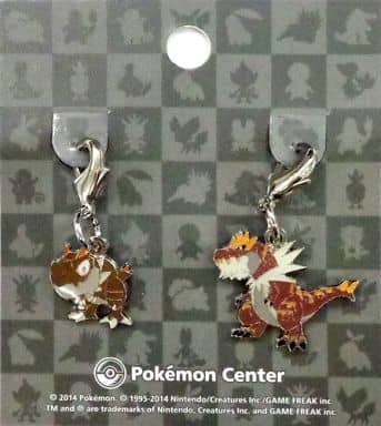 Tyrunt Tyrantrum Pokemon National Pokedex Metal Charm Pokemon Center Limited Set of 2 Charm [USED]