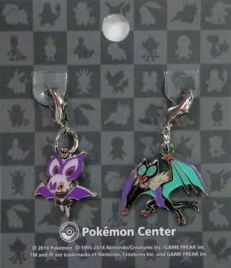 Noibat Noivern Pokemon National Pokedex Metal Charm Pokemon Center Limited Set of 2 Charm [USED]