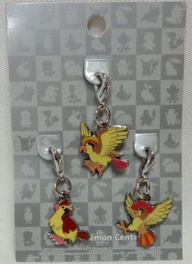 Pidgey Pidgeotto Pidgeot Pokemon National Pokedex Metal Charm Pokemon Center Limited Set of 3 Charm [USED]