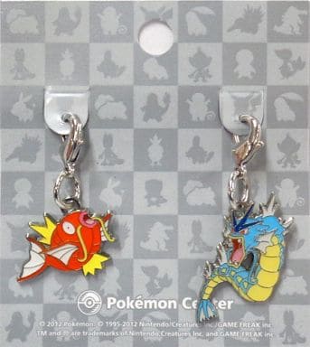 Magikarp Gyarados Pokemon National Pokedex Metal Charm Pokemon Center Limited Set of 2 Charm [USED]