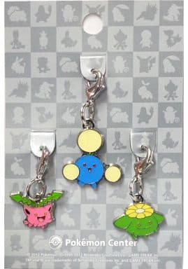 Hoppip Skiploom Jumpluff Pokemon National Pokedex Metal Charm Pokemon Center Limited Set of 3 Charm [USED]