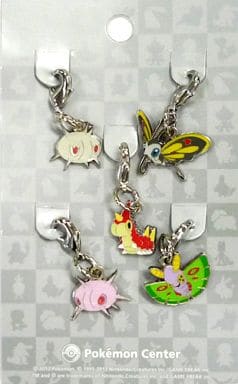 Wurmple, etc. Pokemon National Pokedex Metal Charm Pokemon Center Limited 5 Piece Set Charm [USED]