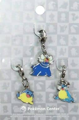 Spheal Sealeo Walrein Pokemon National Pokedex Metal Charm Pokemon Center Limited Set of 3 Charm [USED]