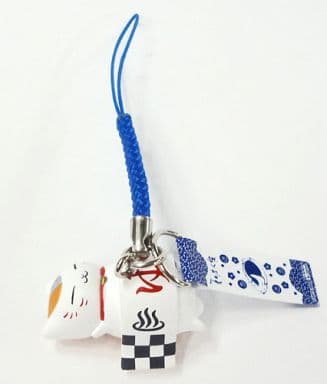 Gokuraku Onsen Nyanko-sensei Natsume's Book of Friends Nyanko-sensei Yukemuri Onsen Collection Netsuke Strap Key Chain [USED]