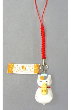 Yuagari Gyunyu Nyanko-sensei Natsume's Book of Friends Nyanko-sensei Yukemuri Onsen Collection Netsuke Strap Key Chain [USED]