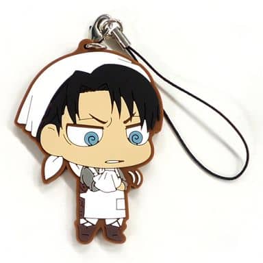 Levi Attack on Titan Ichiban Kuji Fly! Survey Corps!! Chimi Chara Rubber Strap 01 Prize H Key Chain [USED]